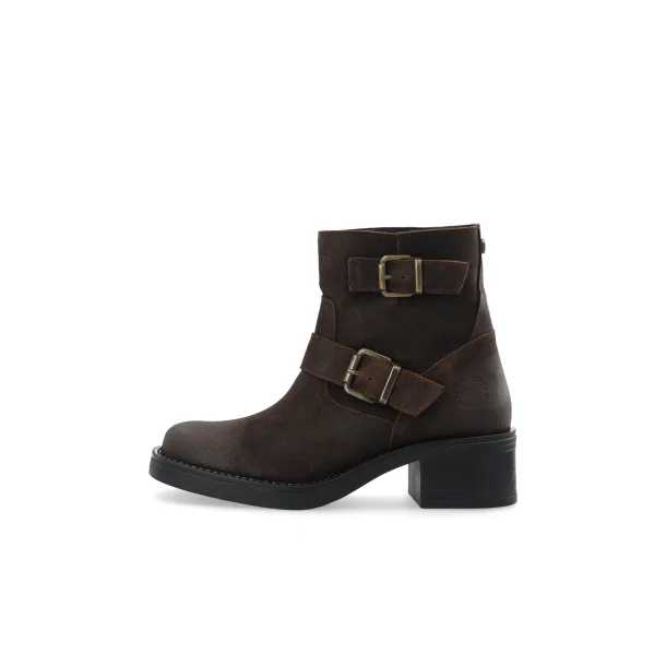 Ca'shott Copenhagen - Casrikke Biker Ankleboot Leather - Dark Brown