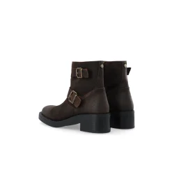 Ca'shott Copenhagen - Casrikke Biker Ankleboot Leather - Dark Brown