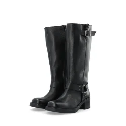 Ca'shott Copenhagen - Casrikke Tall Biker Boot Leather - Black