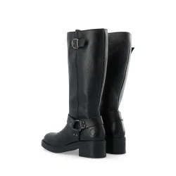 Ca'shott Copenhagen - Casrikke Tall Biker Boot Leather - Black