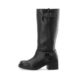 Ca'shott Copenhagen - Casrikke Tall Biker Boot Leather - Black