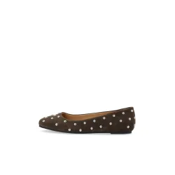 Ca'shott - Ballerina - Casruby  Studded Suede - Dark Brown