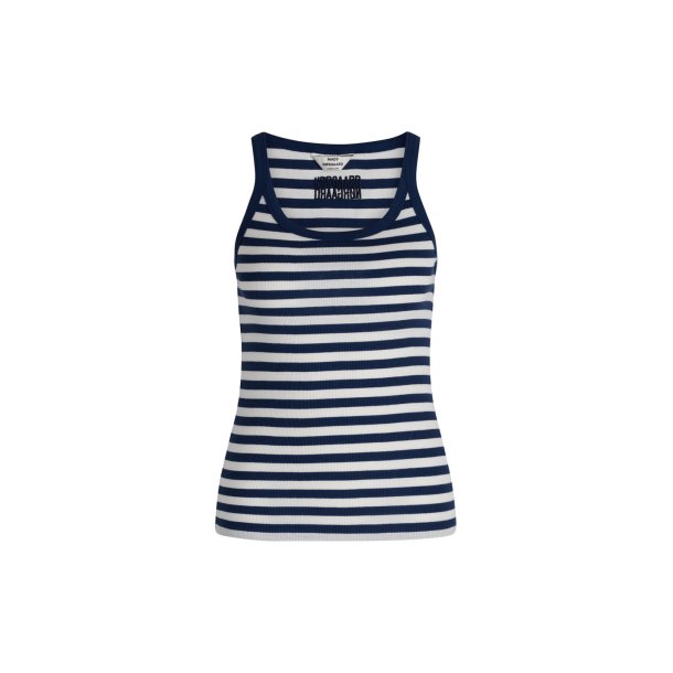 Mads Nrgaard - Top - 2x2 Cotton Stripe Carry Top -  Estate Blue/Cloud Dancer