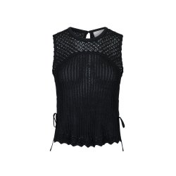 Neo Noir - Top - Coral Knit Top - Black