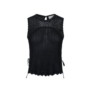 Neo Noir - Top - Coral Knit Top - Black