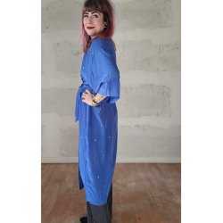 Relove And Roses - Lang Silke Kimono - Bl