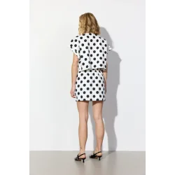 Hunk�n - Nederdel Divina Skirt - White/dots