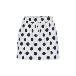 Hunk�n - Nederdel Divina Skirt - White/dots