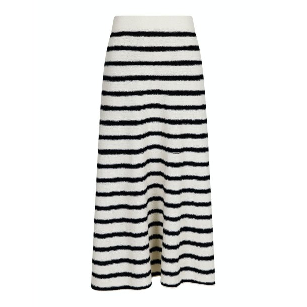 Neo Noir - Nederdel - Etti Boucle Knit Stripe Skirt - Black Striped