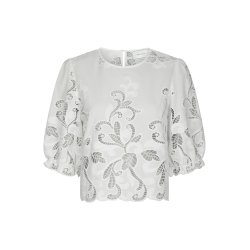 Neo Noir - Fia Embrodery Blouse - White