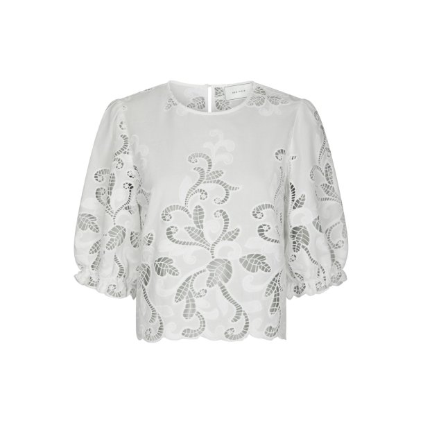 Neo Noir - Fia Embrodery Blouse - White