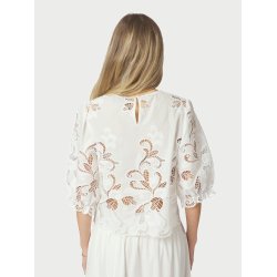 Neo Noir - Fia Embrodery Blouse - White