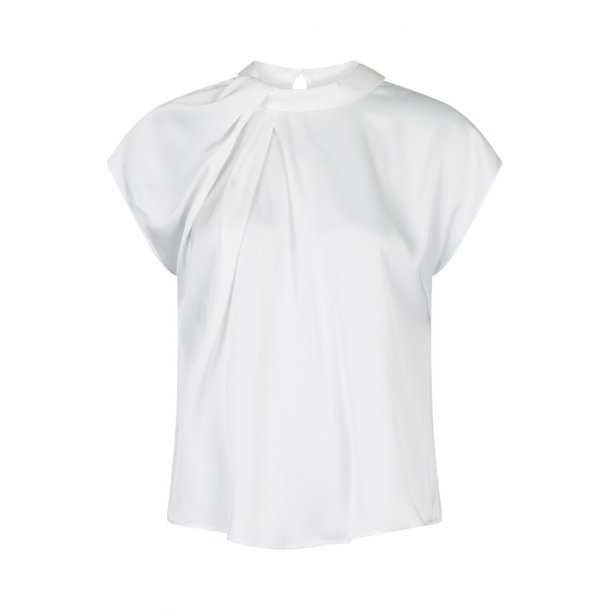 Neo Noir - Bluse - Fleur Drapy Satin Blouse - Off White