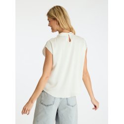 Neo Noir - Bluse - Fleur Drapy Satin Blouse - Off White