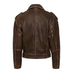 My Essential Wardrobe - Gilo Leather Jacket - Brown Retro Wash