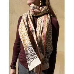 Craft Sisters - T�rkl�de Bagru scarf 110 - Gold