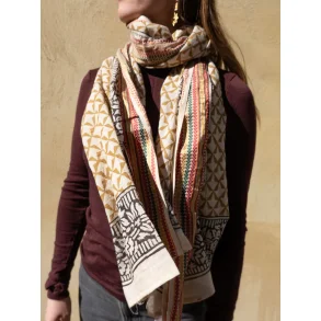 Craft Sisters - T�rkl�de Bagru scarf 110 - Gold