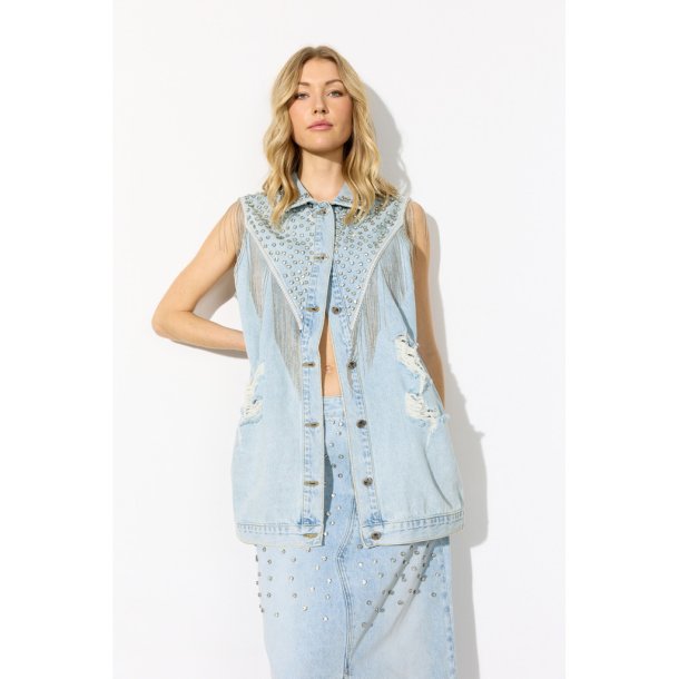 Hunk�n - Vest Priya Gem  - Light Denim