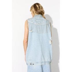 Hunk�n - Vest Priya Gem  - Light Denim