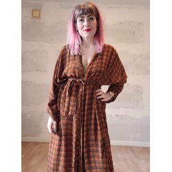 Relove And Roses - Kimono Kjole Nelly - Orange Sort