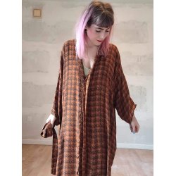 Relove And Roses - Kimono Kjole Nelly - Orange Sort