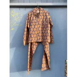 Craft Sisters - Pyjamas Blockprint - India Blue