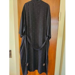 Relove And Roses - Lang Silke Kimono - Sort