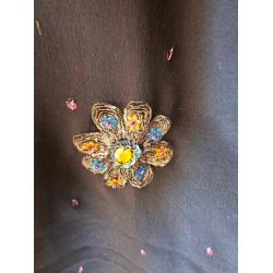 Relove And Roses - Lang Silke Kimono - Sort