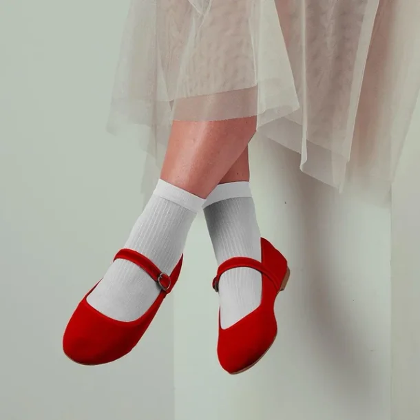 Atone - Mary Jane Ballerina - Deep Red