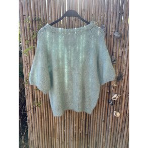 Coffee Beanies - Ida Short sleeved  Fluffy Alpaca - Aqua