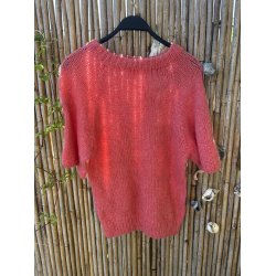 Coffee Beanies - Ida Short sleeved  Fluffy Alpaca - Pink