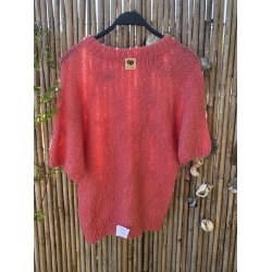 Coffee Beanies - Ida Short sleeved  Fluffy Alpaca - Pink