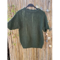 Coffee Beanies - Ida Short sleeved  Fluffy Alpaca - Bottle Green
