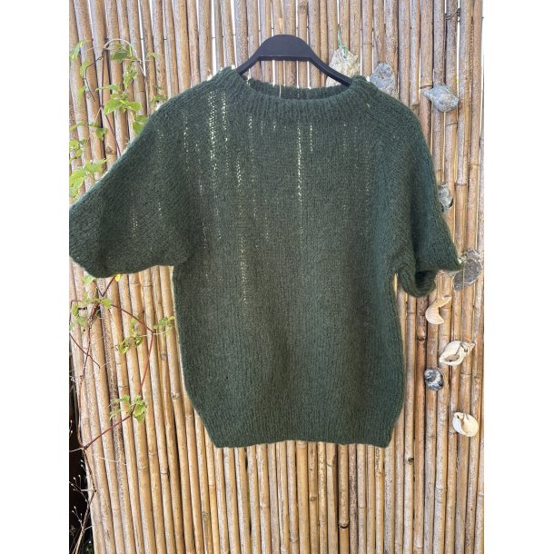 Coffee Beanies - Ida Short sleeved  Fluffy Alpaca - Bottle Green