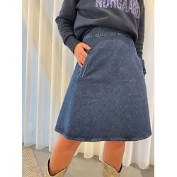 Mads Nrgaard - Nederdel Heavy Denim Stelly Skirt - Vintage Blue