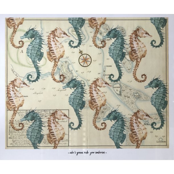 Studio Sumo - Plakat, Whos gonna ride your seahorses - 30 x 40 cm. OBS: KUN I BUTIK