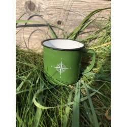 FAN - Emalje krus - Grnt med hvidt FAN Kompas