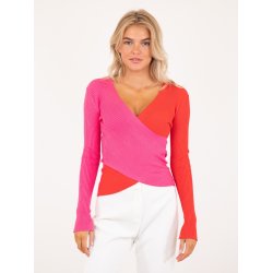 Neo Noir - Bluse - Italy - Mix Knit Blouse - Red