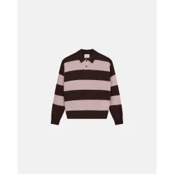 Rester�ds - Strikpolo - Jacob - Brun/Rosa