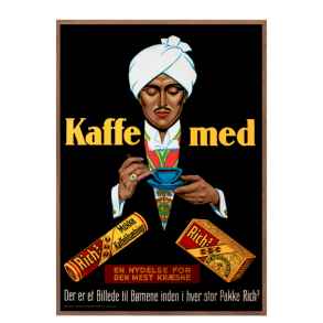 Permild og Rosengreen - Indrammet Plakat - Richs Kaffe  OBS: SENDES IKKE