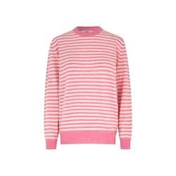 Mads Nrgaard - Sweater - Eco Wool Stripe Kasey - Begonia Pink/Winter White