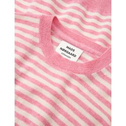 Mads Nrgaard - Sweater - Eco Wool Stripe Kasey - Begonia Pink/Winter White