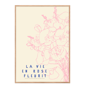 Permild og Rosengreen - Indrammet  Plakat - Marie Bay, La Vie en Rose Fleurit OBS: SENDES IKKE