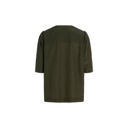Mads Nrgaard - Skjorte Crepe Lika Shirt - Forest Night