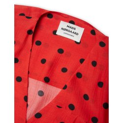 Mads Nrgaard - Skjorte  - Crepe Lika Shirt Midi Dot Cherry Tomato
