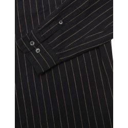 Mads Nrgaard - Skjorte Malte Heavy Flannel Stripe - Deep Well/Cub