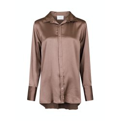Neo Noir - Skjorte - Margit Crepe Satin Skirt - Dusty Brown