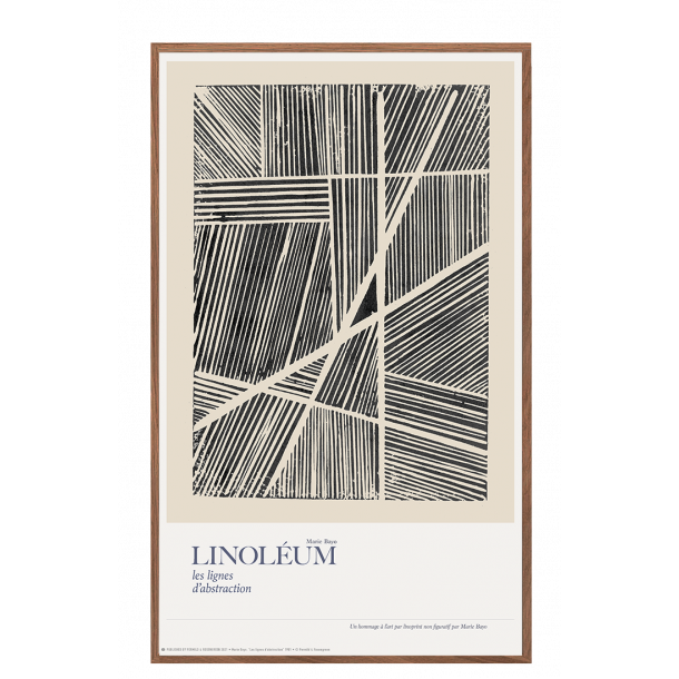 Permild og Rosengreen - Indrammet  Plakat - Marie Bayo, Les lignes dabstraction. OBS: KUN I BUTIK