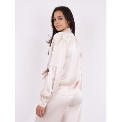 Neo Noir - Skjortebluse - Naja Satin Shirt - Ivory