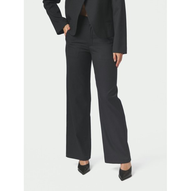 Neo Noir - Bukser - Nathalie Slim Pinstripe, Dark Navy